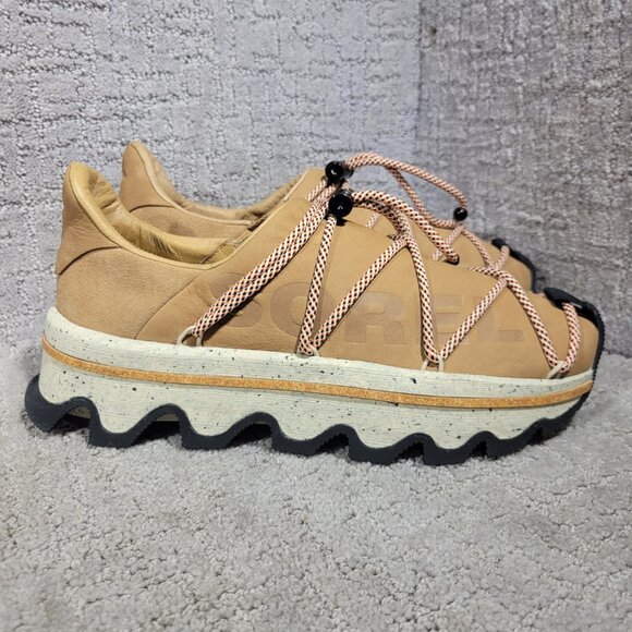 Sorel Kinetic Men's Size 9 Tan Leather Slip-on Athletic Sneakers S6MF215087-253 - Picture 4 of 12